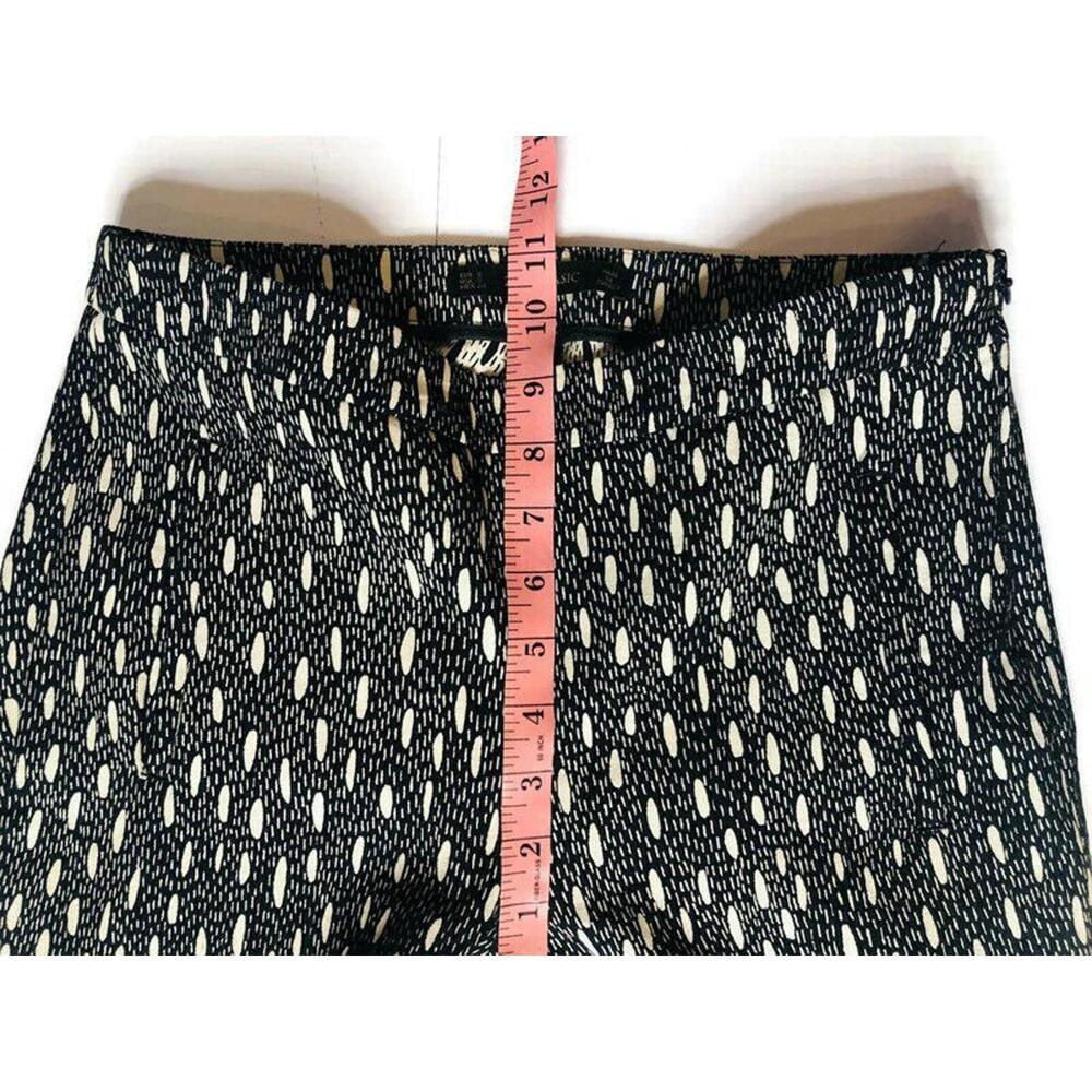 Zara Basic Womens Navy Patterned Pants Textured Tapered Trousers Casual Pants S - Picture 7 of 9